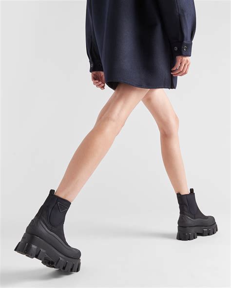 prada boots monolith short|prada monolith gabardine boots.